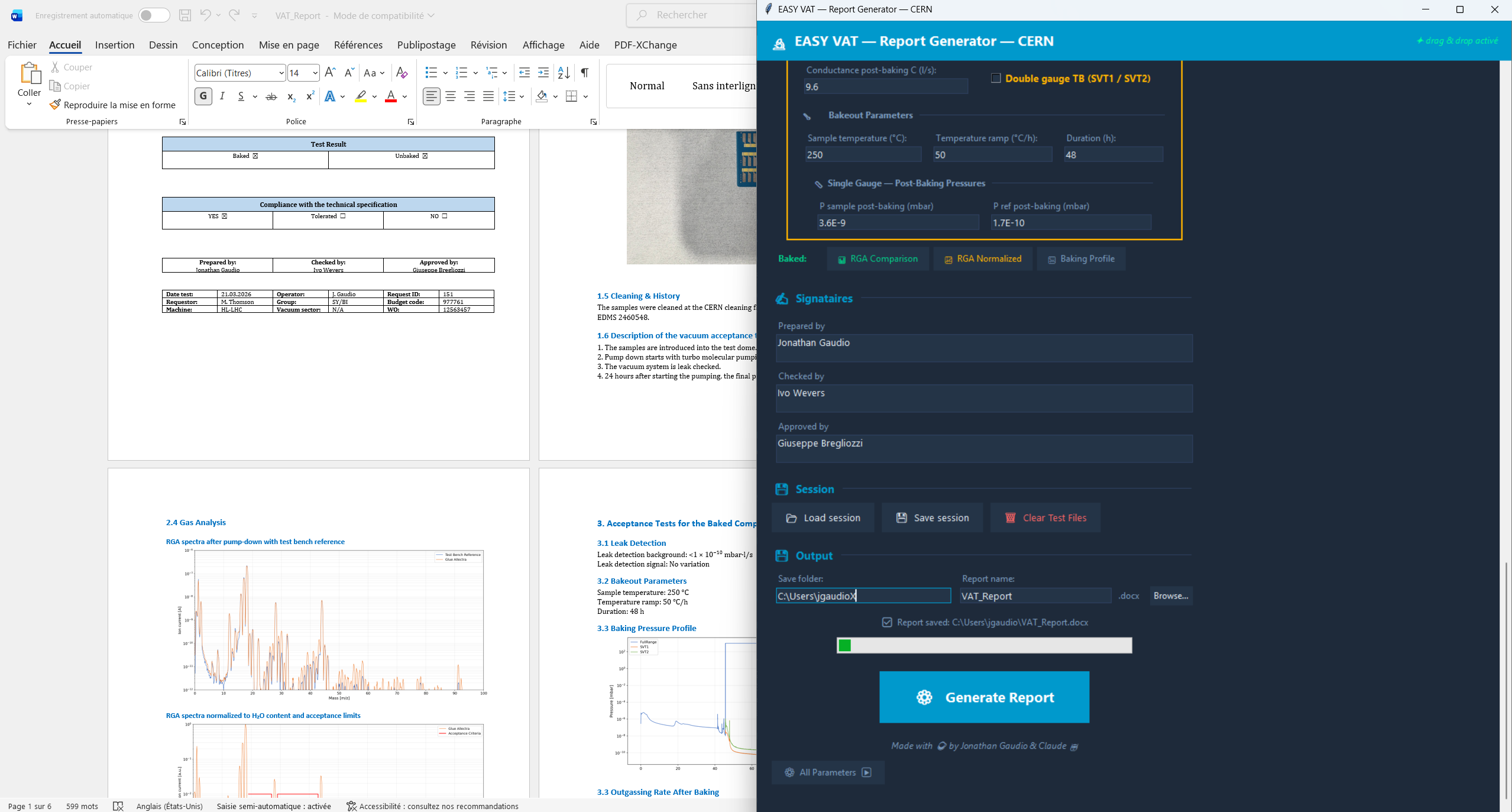Easy VAT Report Generator — Application et rapport généré